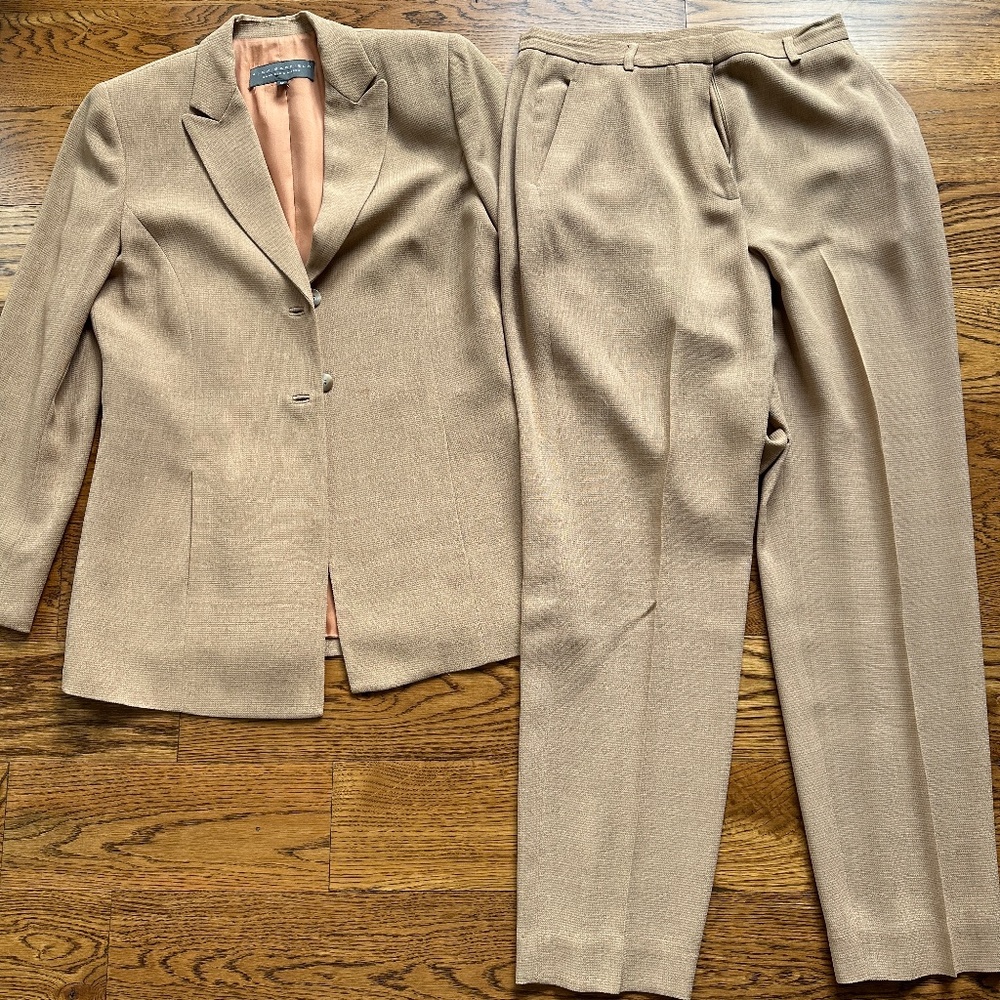 Soft Tan Suit by Alex Garfield